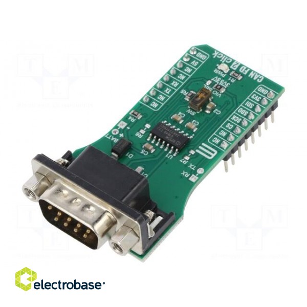 Click board | transceiver | SPI,UART | TLE9255W | 3.3/5VDC