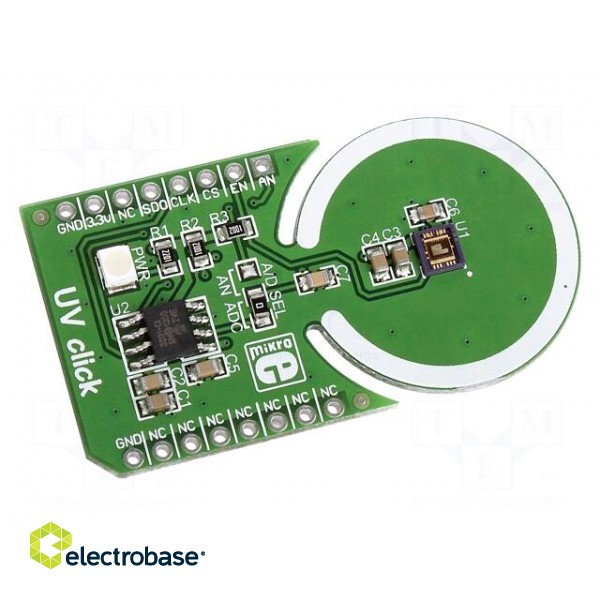 Click board | UV sensor | SPI | ML8511 | manual,prototype board