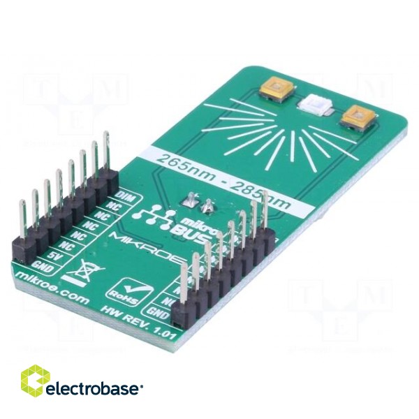 Click board | UVC diode | GPIO | 3535UVC1W,TPS61169 | 5VDC image 2