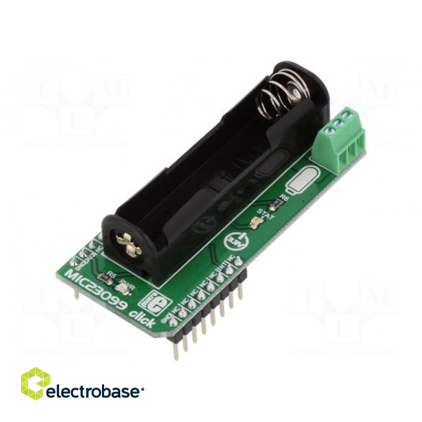 Click board | voltage regulator | GPIO | MIC23099 | 3.3VDC
