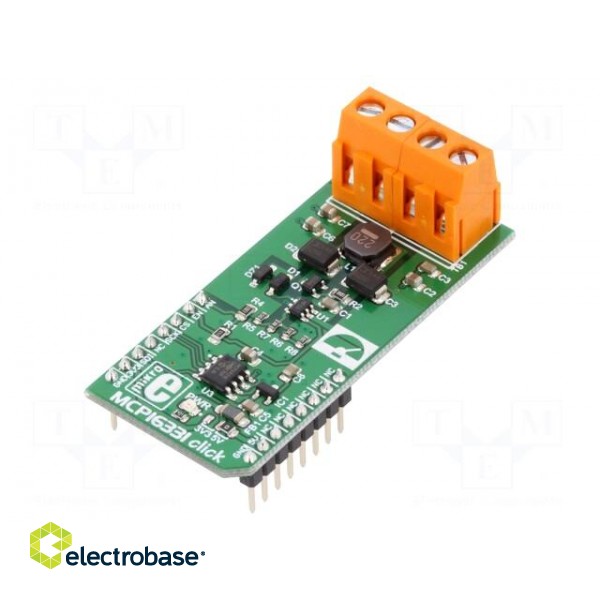 Click board | voltage regulator | SPI | MCP16331 | 3.3/5VDC