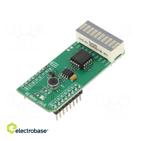 Click board | prototype board | Comp: LM3914 | voltmeter