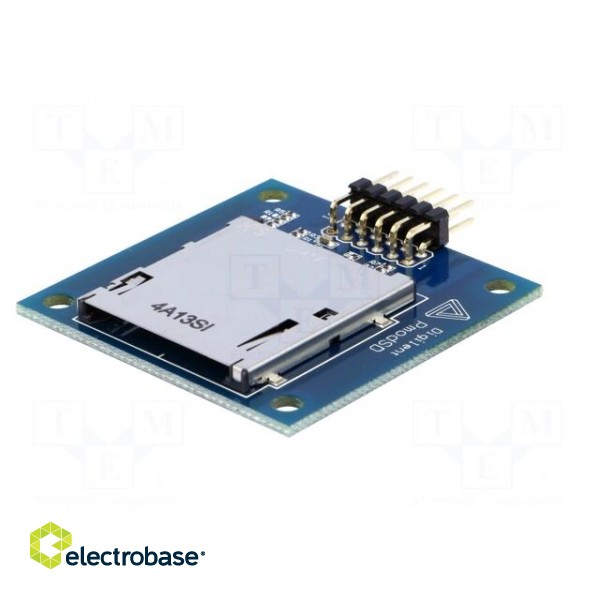 Pmod module | adaptor | SPI | SD cards socket | prototype board image 6