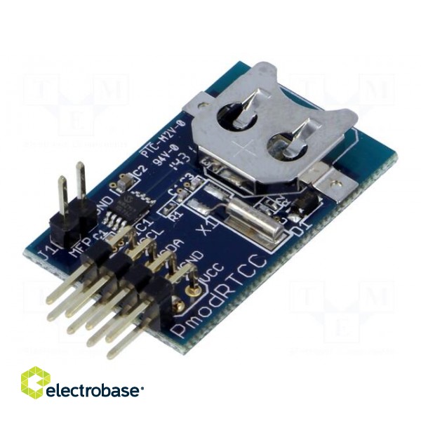 Pmod module | RTC | I2C | MCP79410 | prototype board | Pmod connector image 1