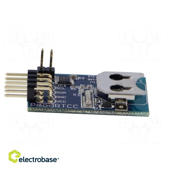 Pmod module | RTC | I2C | MCP79410 | prototype board | Pmod connector фото 3