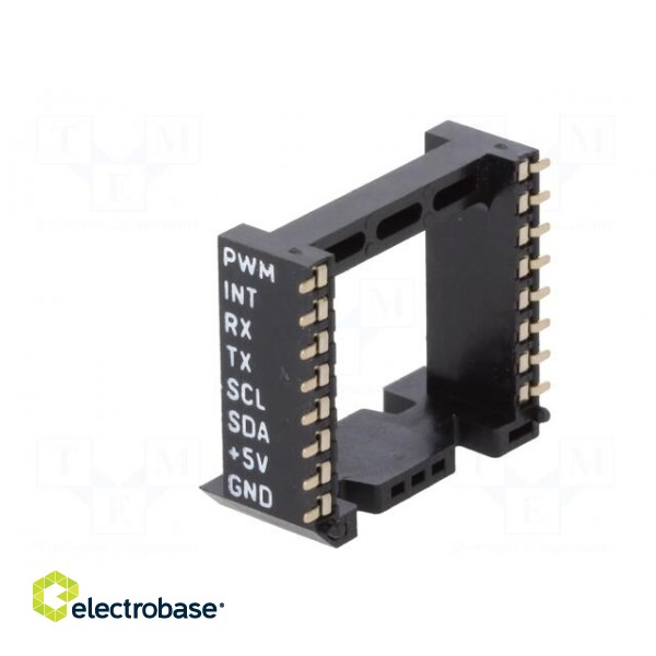 Adapter | mikroBUS socket | PIN: 16 | black | holder фото 4