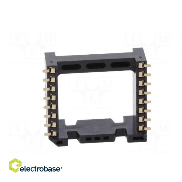 Adapter | mikroBUS socket | PIN: 16 | black | holder фото 5