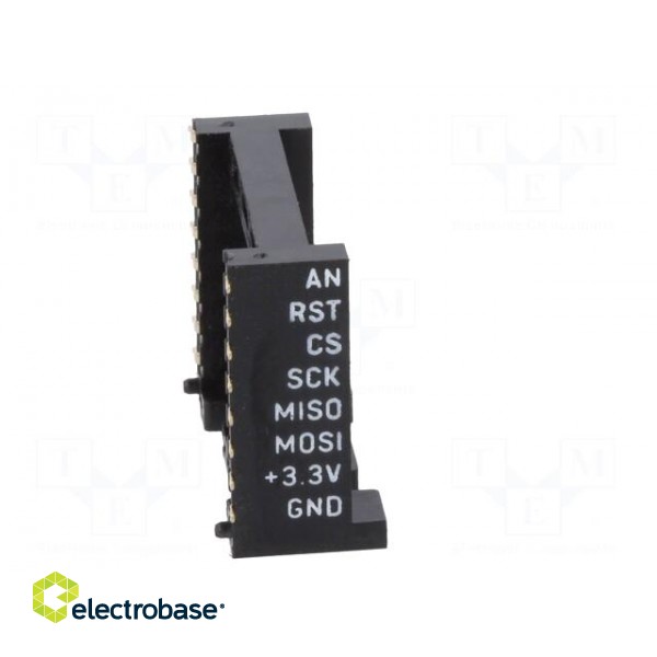 Adapter | mikroBUS socket | PIN: 16 | black | holder фото 7