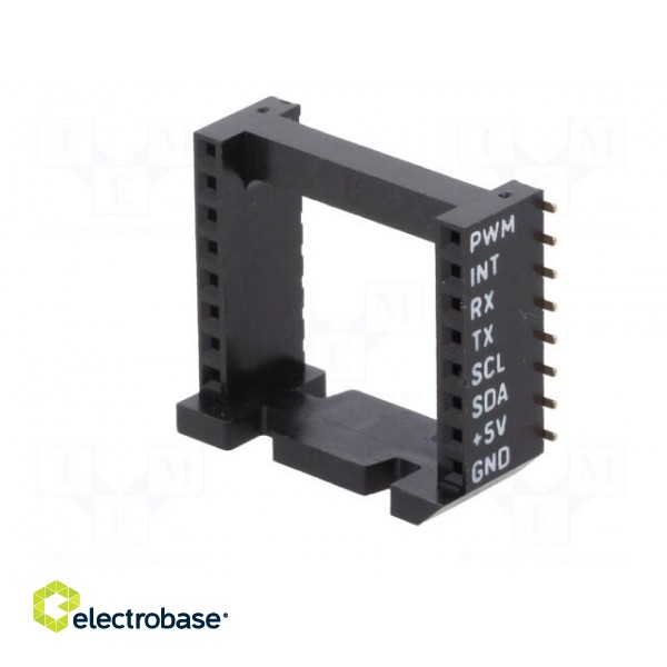 Adapter | mikroBUS socket | PIN: 16 | black | holder фото 2