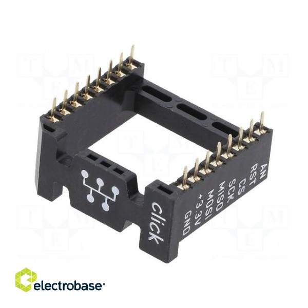 Adapter | mikroBUS socket | PIN: 16 | black | holder paveikslėlis 2