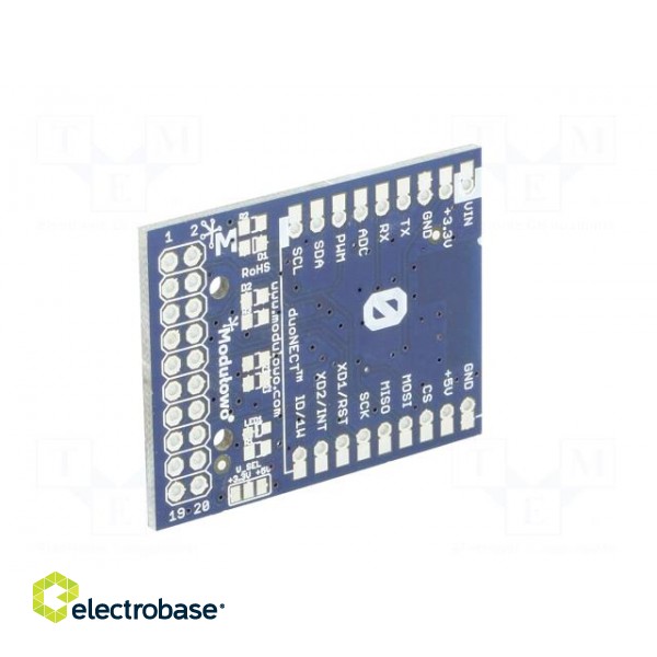 Adapter | pin strips | 39x30mm | prototype board | Atmel Xplained image 2