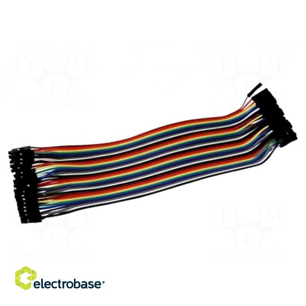 Connection cable | female-female | mix colours | 40pcs | 170mm