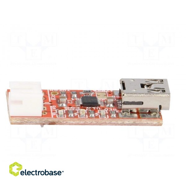 USB Li-Po battery charger | JST 2.0mm,USB B mini | 30x13mm | 470mA фото 7