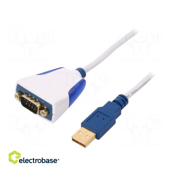 Module: cable integrated | RS232,USB | D-Sub 9pin,USB A | lead | 1m