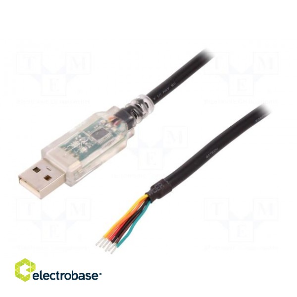 Module: cable integrated | RS232,USB | USB A | V: lead | 1.8m | 5VDC