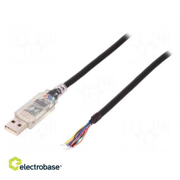 Module: cable integrated | RS422,USB | lead | 1.8m | USB A