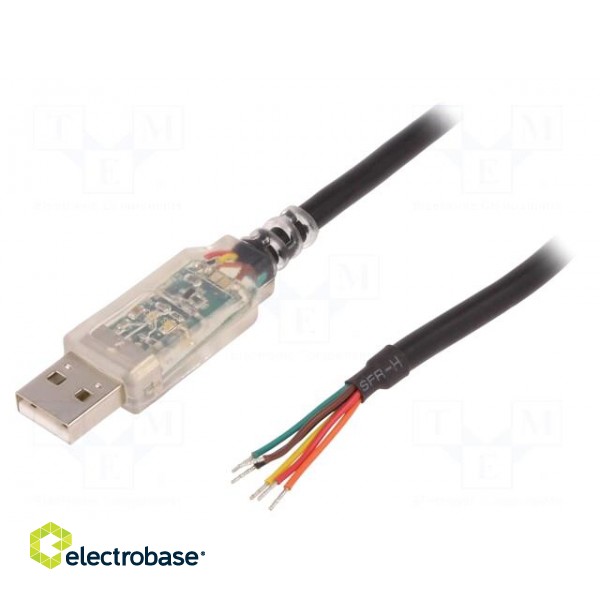 Module: cable integrated | UART,USB | lead | 3.3VDC | USB-TTL | 3.3V