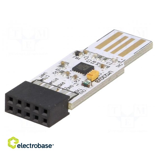Module: USB | basic UART | USB A,pin strips | 3Mbps | 2.54mm image 1