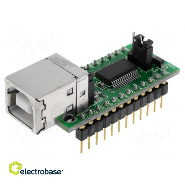 Module: USB | FIFO | DIP24,USB B | -40÷85°C | 3.3÷5.5VDC
