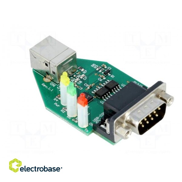 Module: USB | RS422,USB | D-Sub 9pin,USB B | -40÷85°C | 3Mbps paveikslėlis 4