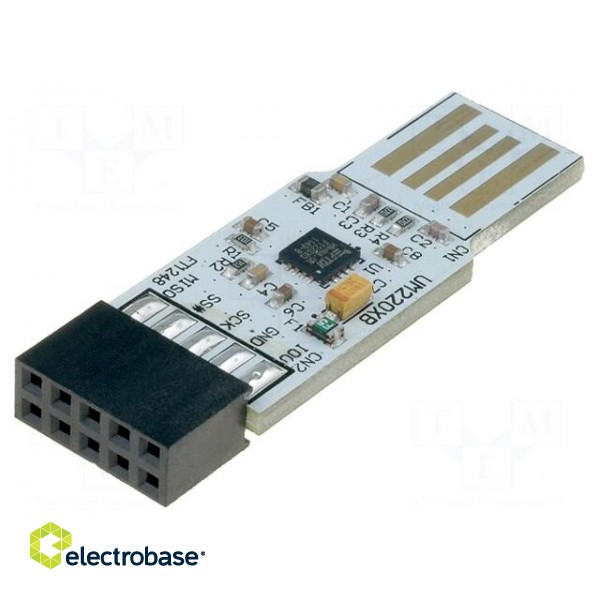 Module: USB | SPI | USB A,pin strips | 4Mbps | 2.54mm | Comp: FT220X
