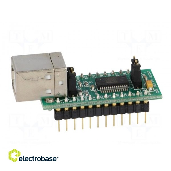 Module: USB | UART | USB B,pin strips | -40÷85°C | 3.3÷5.25VDC фото 3
