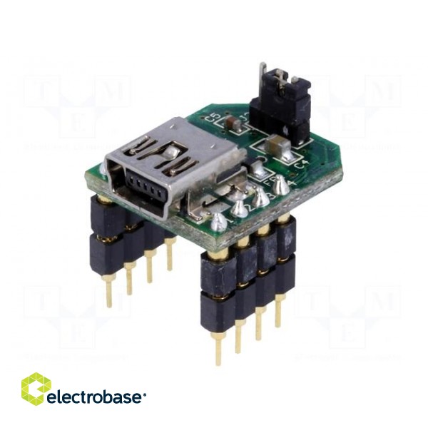 Module: USB | UART | USB B mini,pin strips | -40÷85°C | 5VDC image 1