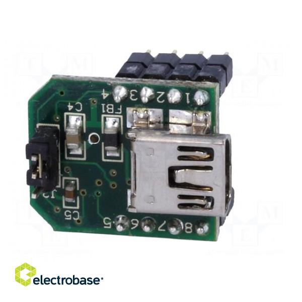 Module: USB | UART | USB B mini,pin strips | -40÷85°C | 5VDC paveikslėlis 9