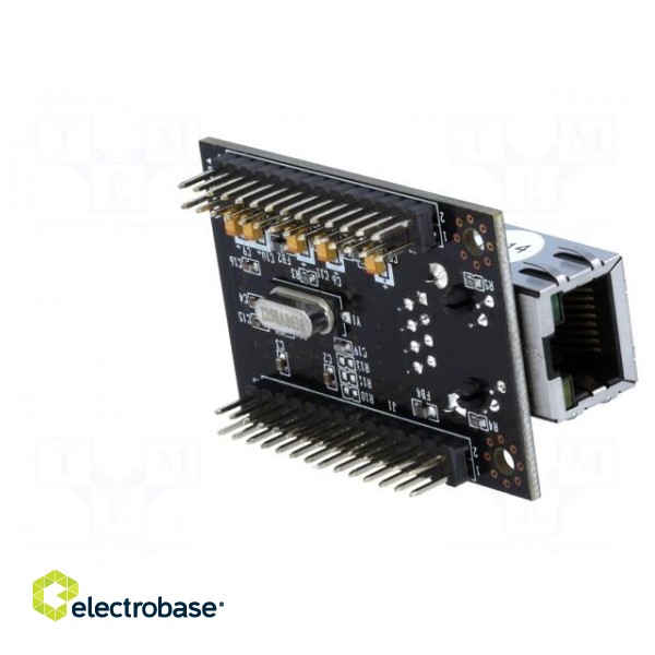 Module: Ethernet | Comp: W5300 | 3.3VDC | parallel | RJ45,pin header paveikslėlis 8