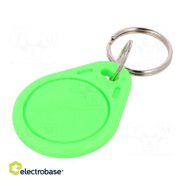RFID pendant | green | 100÷150kHz | Mat: plastic | 64bit | 4g