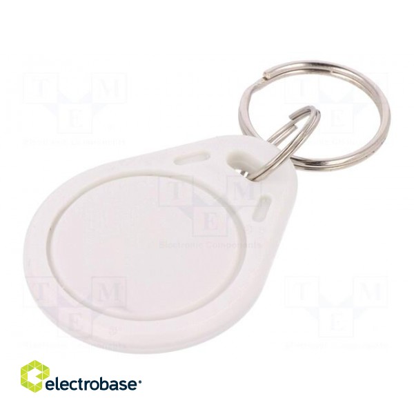 RFID pendant | white | 100÷150kHz | Mat: plastic | 64bit | 4g