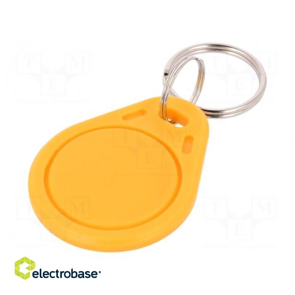 RFID pendant | yellow | 100÷150kHz | Mat: plastic | 64bit | 4g