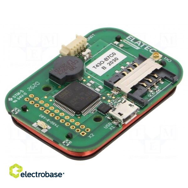RFID reader | 4.3÷5.5V | Bluetooth Low Energy | antenna | 50x35x7mm image 1
