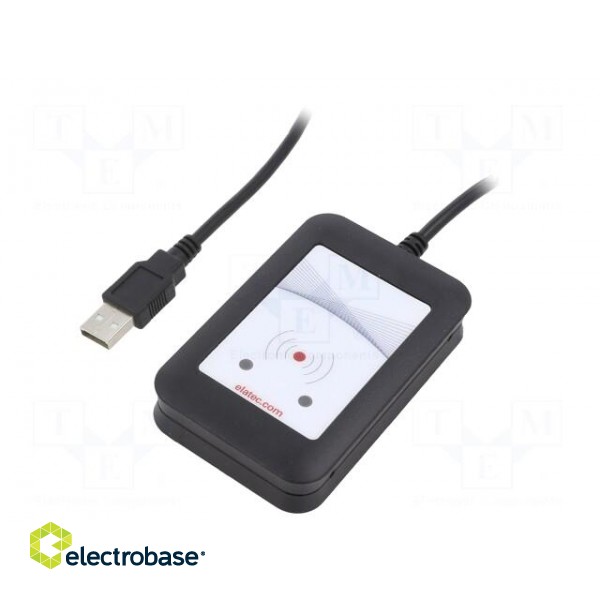 RFID reader | 4.3÷5.5V | USB | antenna | Range: 100mm | 88x56x18mm | ABS