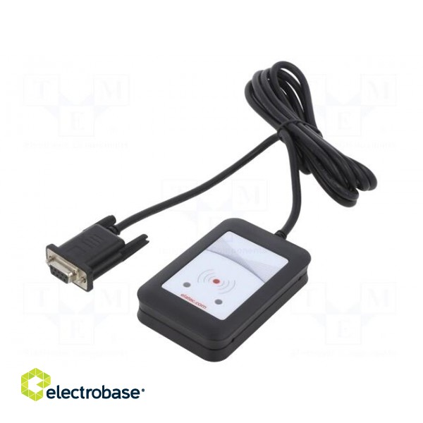 RFID reader | 5V | RS232 | Range: 100mm | 88x65x18mm | 140mA | ABS | black