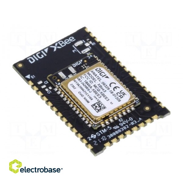 Module: RF | RF PAD | XBee | 2.4GHz | I2C,SPI,UART | -103dBm | 8dBm | SMD