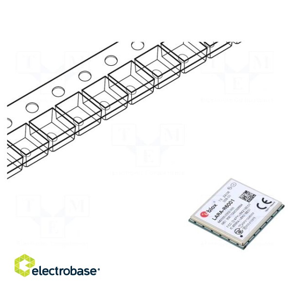 Module: LTE | Down: 10Mbps | Up: 5Mbps | LARA-R6 | SMD | 24x26x2.6mm