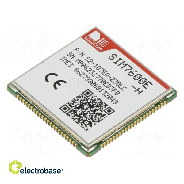 Module: LTE | Down: 150Mbps | Up: 50Mbps | SMD | LTE CAT4 | 30x30x2.9mm