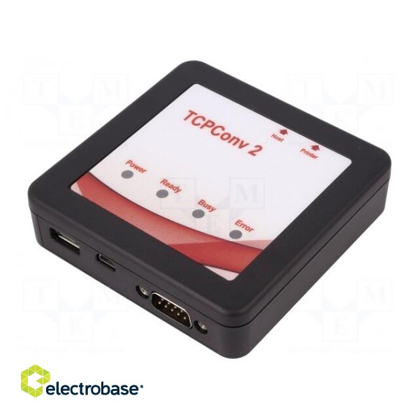 Interface converter | Ethernet,RS232,USB | 95x95x25mm | 5VDC image 1