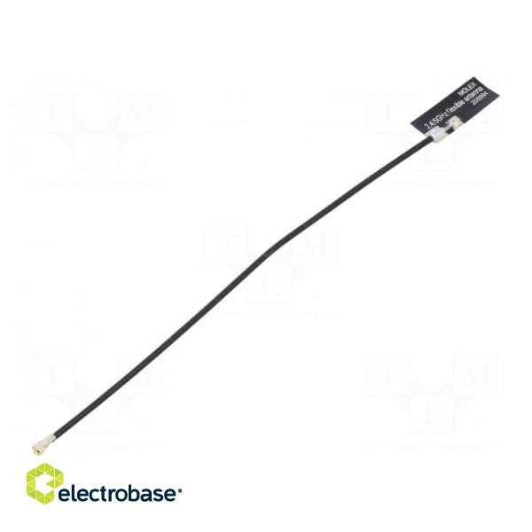Antenna | Bluetooth,WiFi,ZigBee | 3.6dBi | linear | for ribbon cable paveikslėlis 1