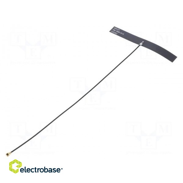 Antenna | ISM,RF | 0.2dBi,1.2dBi | linear | for ribbon cable | 79x10mm image 1