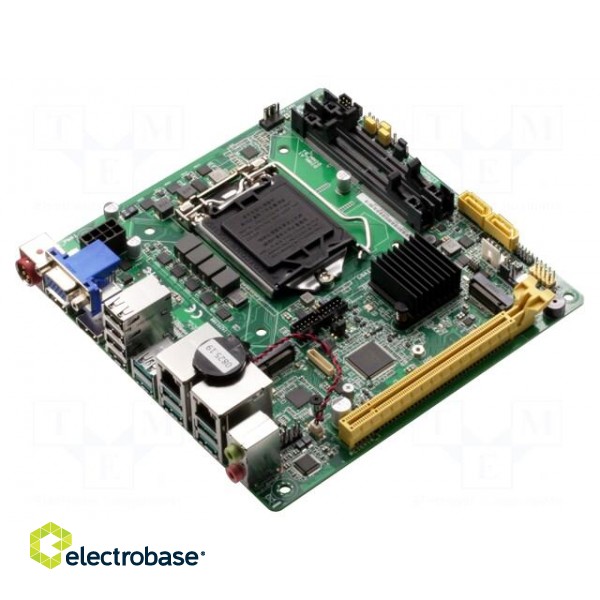 Mini-ITX motherboard | x86-64 | LGA1151 compatible | 12VDC | DDR4 image 1