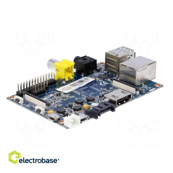 Single-board computer | ARM A20 Dual-Core | 92x60mm | 5VDC | DDR3 paveikslėlis 6