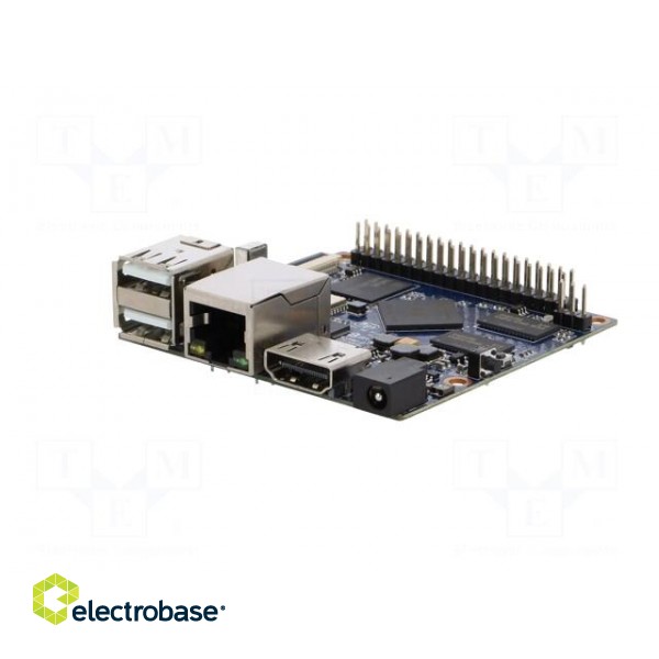 Oneboard computer | RAM: 1GB | H3 ARM Quad-Core | 65x65mm | 5VDC | DDR3 paveikslėlis 3