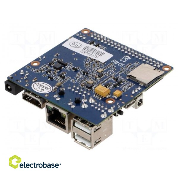 Oneboard computer | RAM: 1GB | H3 ARM Quad-Core | 65x65mm | 5VDC | DDR3 image 2