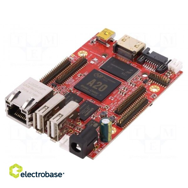 Oneboard computer | RAM: 1GB | Flash: 8GB | A20 ARM Dual-Core | 5VDC image 1