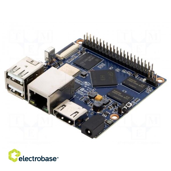 Oneboard computer | RAM: 1GB | H3 ARM Quad-Core | 65x65mm | 5VDC | DDR3 image 1