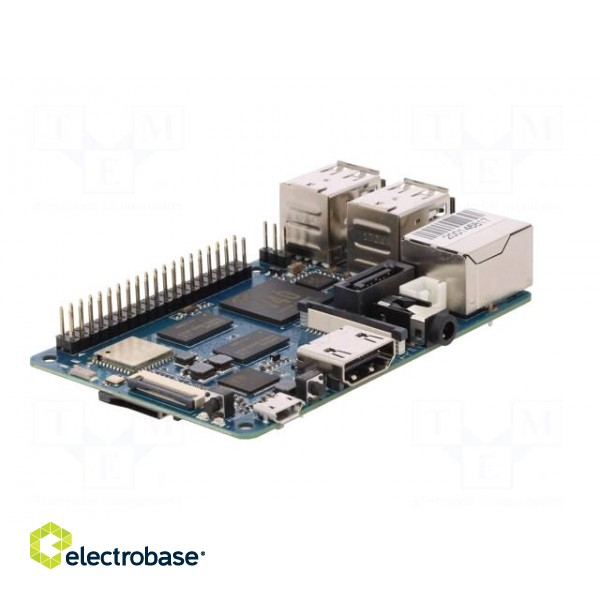 Single-board computer | V40 Quad-Core | 85x56mm | 5VDC | DDR3 | 1GBRAM paveikslėlis 7
