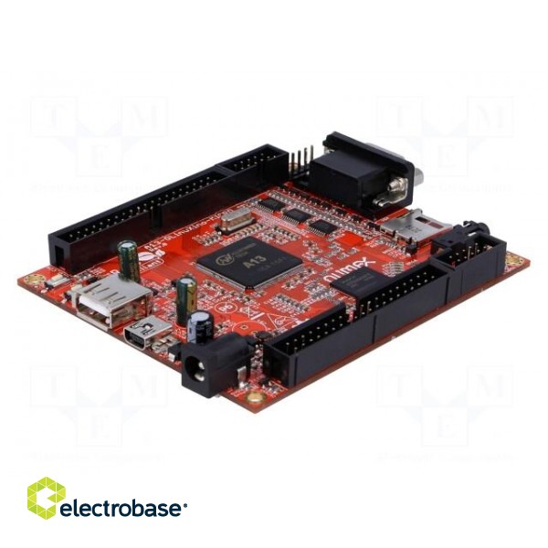 Single-board computer | ARM A13 | 100x85mm | 5VDC | DDR3 | OS: none image 1