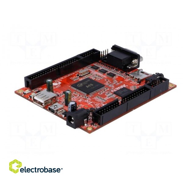 Single-board computer | ARM A13 | 100x85mm | 5VDC | DDR3 | OS: none image 2